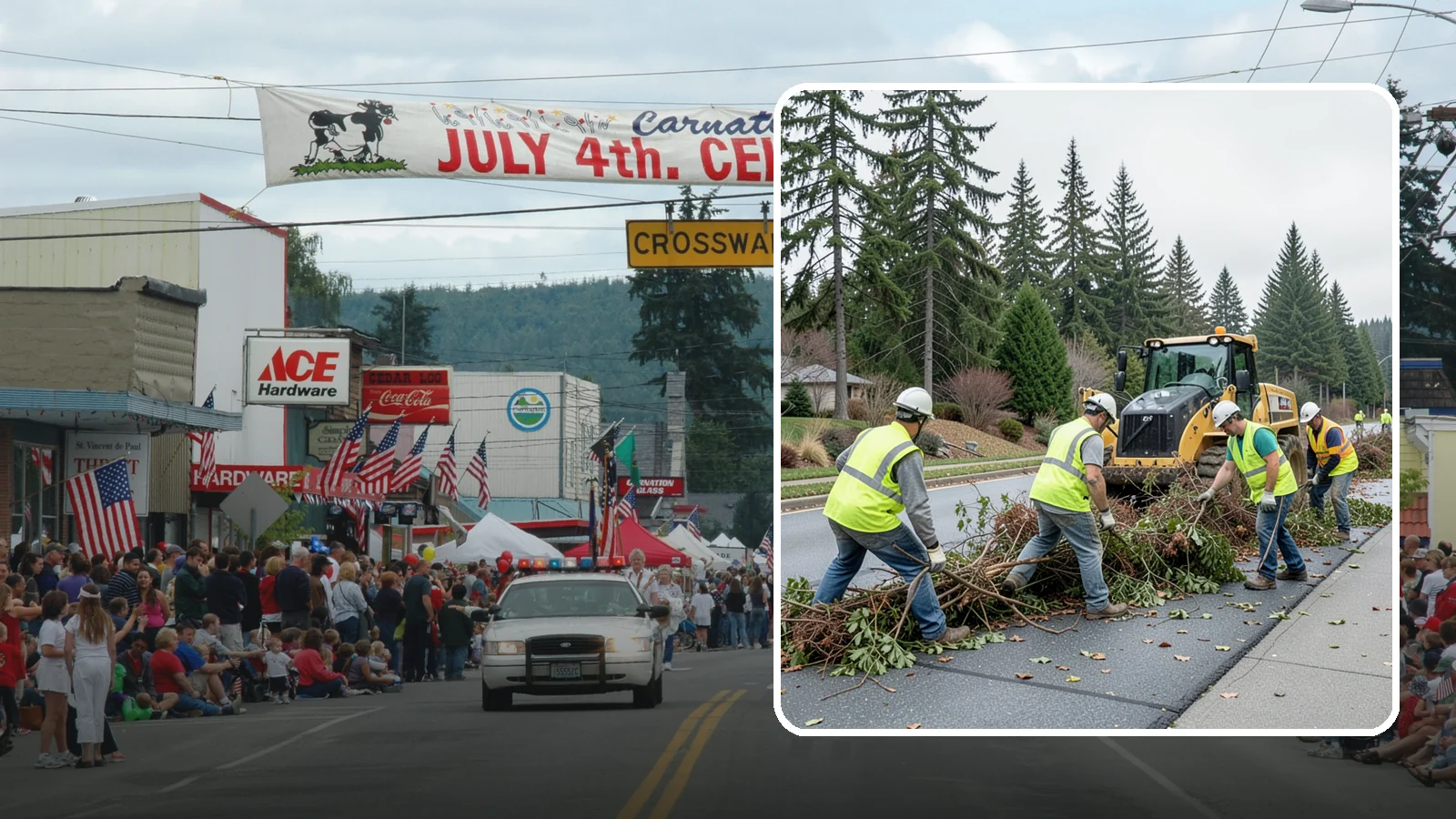 Right-of-Way Vegetation Removal in Carnation, King County, WA - Comprehensive vegetation removal that restores full right-of-way function where growth has overtaken the public easement.