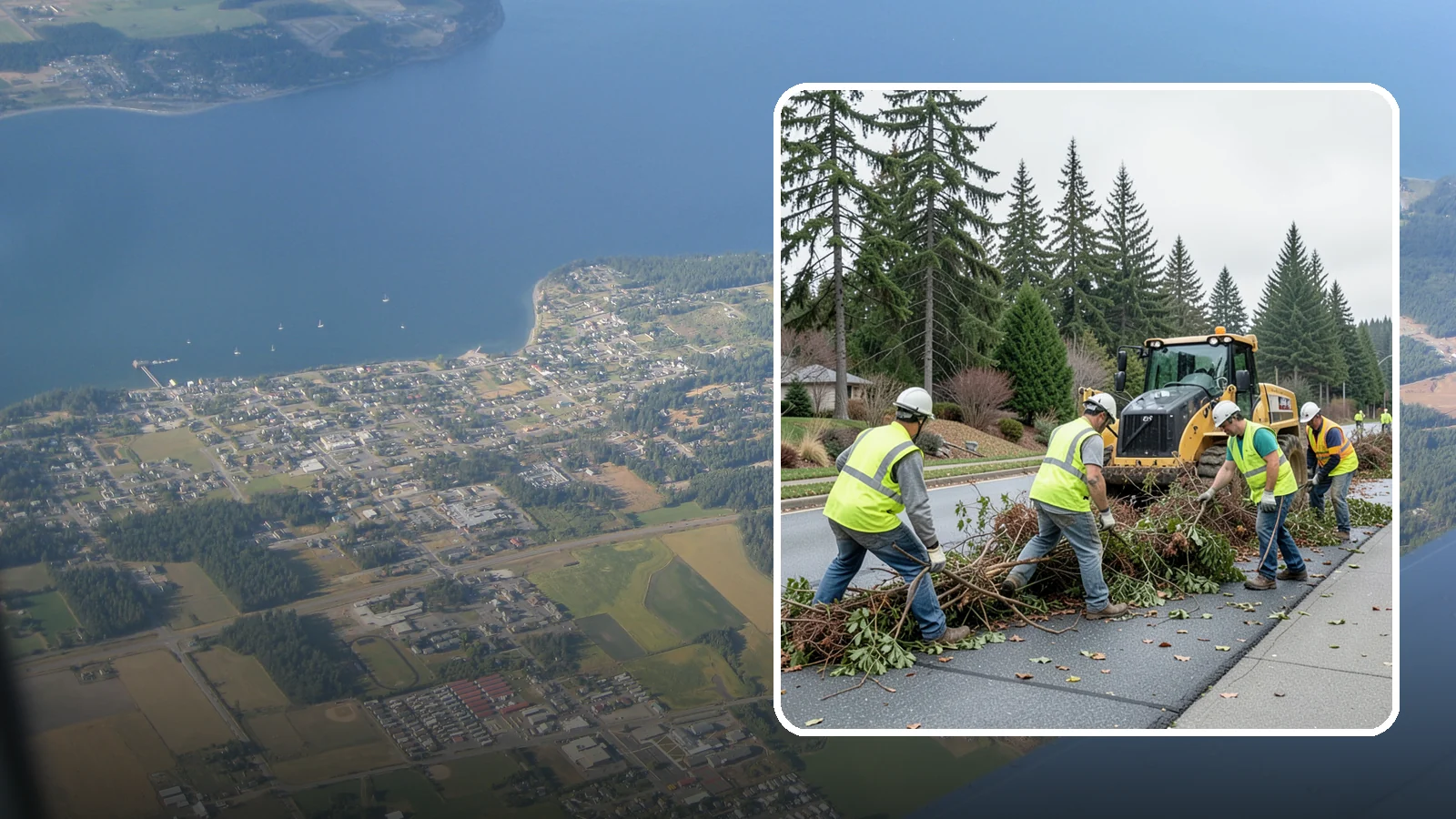 Right-of-Way Vegetation Removal in Coupeville, Island County, WA - Comprehensive vegetation removal that restores full right-of-way function where growth has overtaken the public easement.