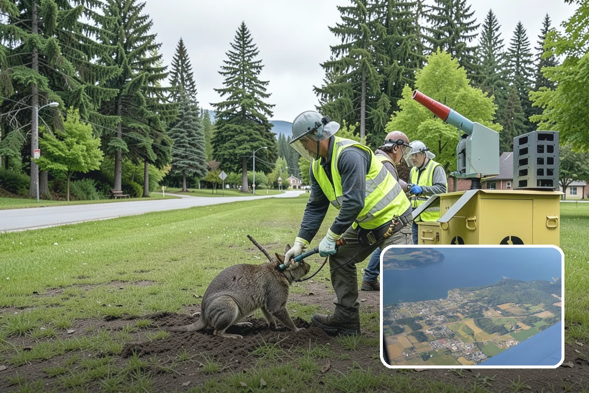 Right-of-Way Vegetation Removal in Coupeville, Island County, WA - Recovers encroached easement width for capital and enforcement needs