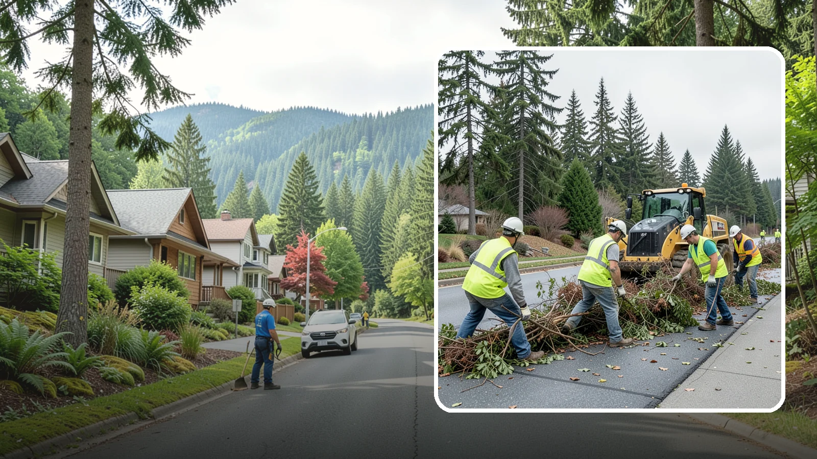 Right-of-Way Vegetation Removal in Darrington, Snohomish County, WA - Comprehensive vegetation removal that restores full right-of-way function where growth has overtaken the public easement.