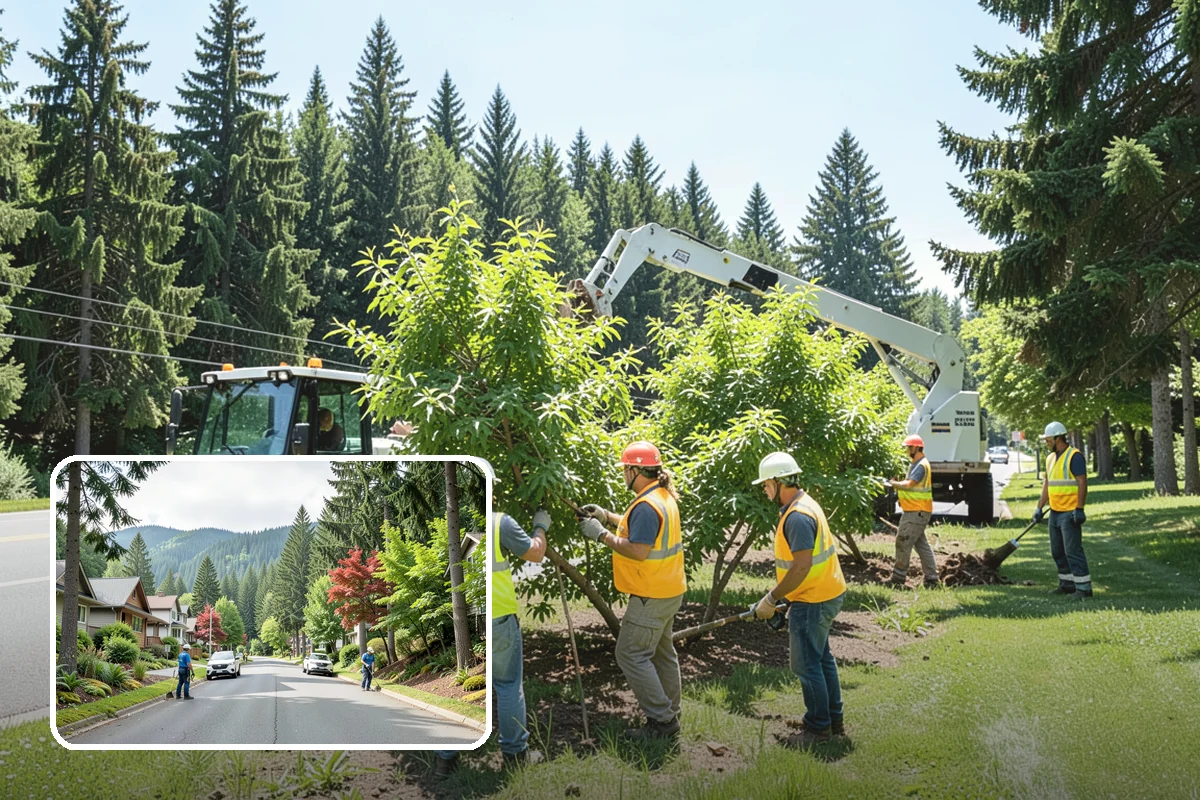 Right-of-Way Vegetation Removal in Darrington, Snohomish County, WA - Recovers encroached easement width for capital and enforcement needs