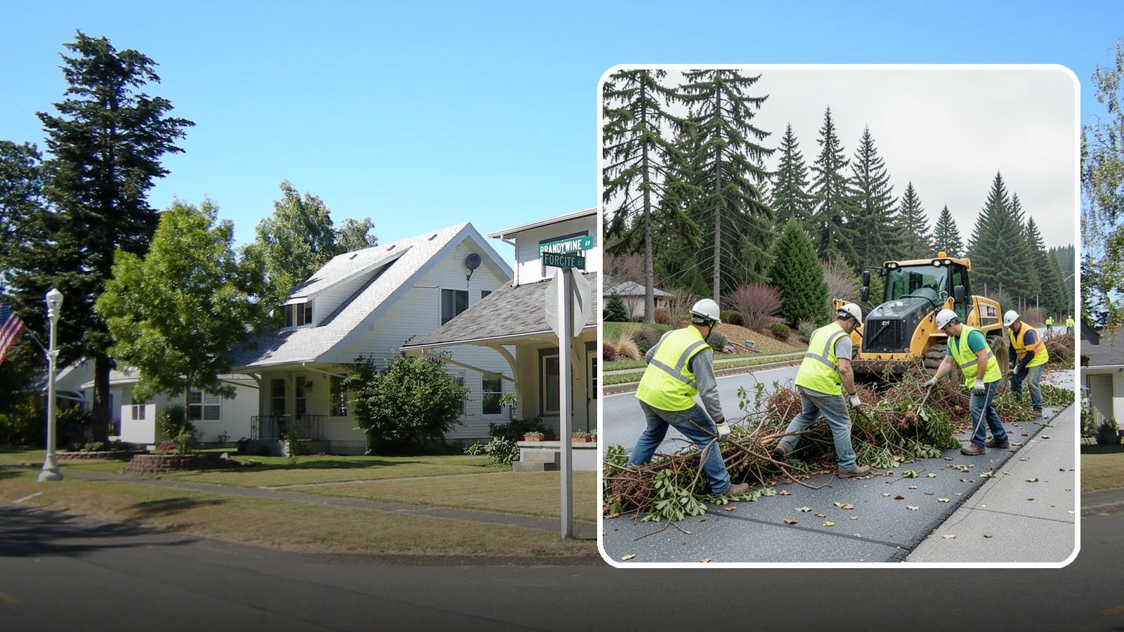 Right-of-Way Vegetation Removal in DuPont, Pierce County, WA - Comprehensive vegetation removal that restores full right-of-way function where growth has overtaken the public easement.