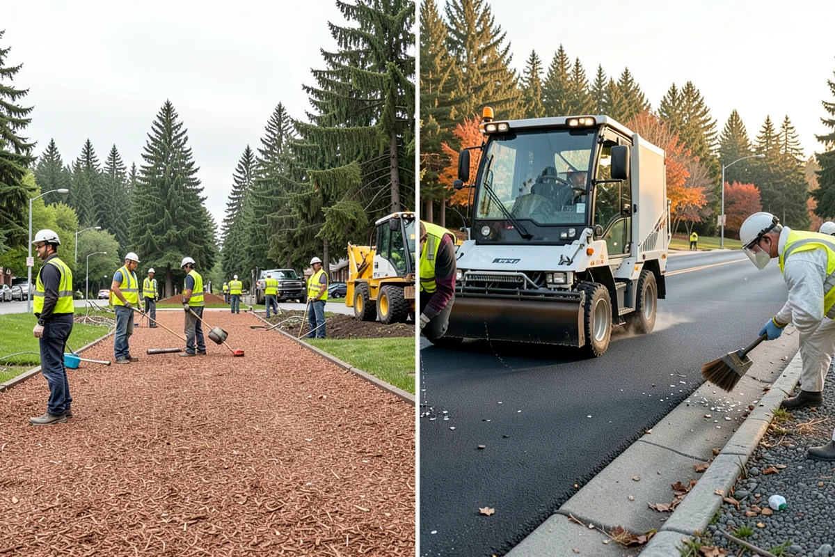 Right-of-Way Vegetation Removal in DuPont, Pierce County, WA - Confirm right-of-way limits with agency survey data and mark boundaries