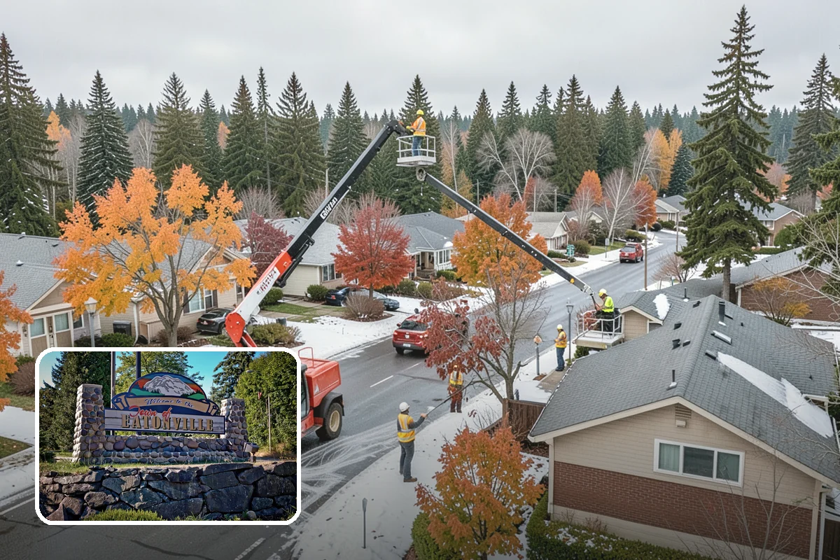 Right-of-Way Vegetation Removal in Eatonville, Pierce County, WA - Recovers encroached easement width for capital and enforcement needs