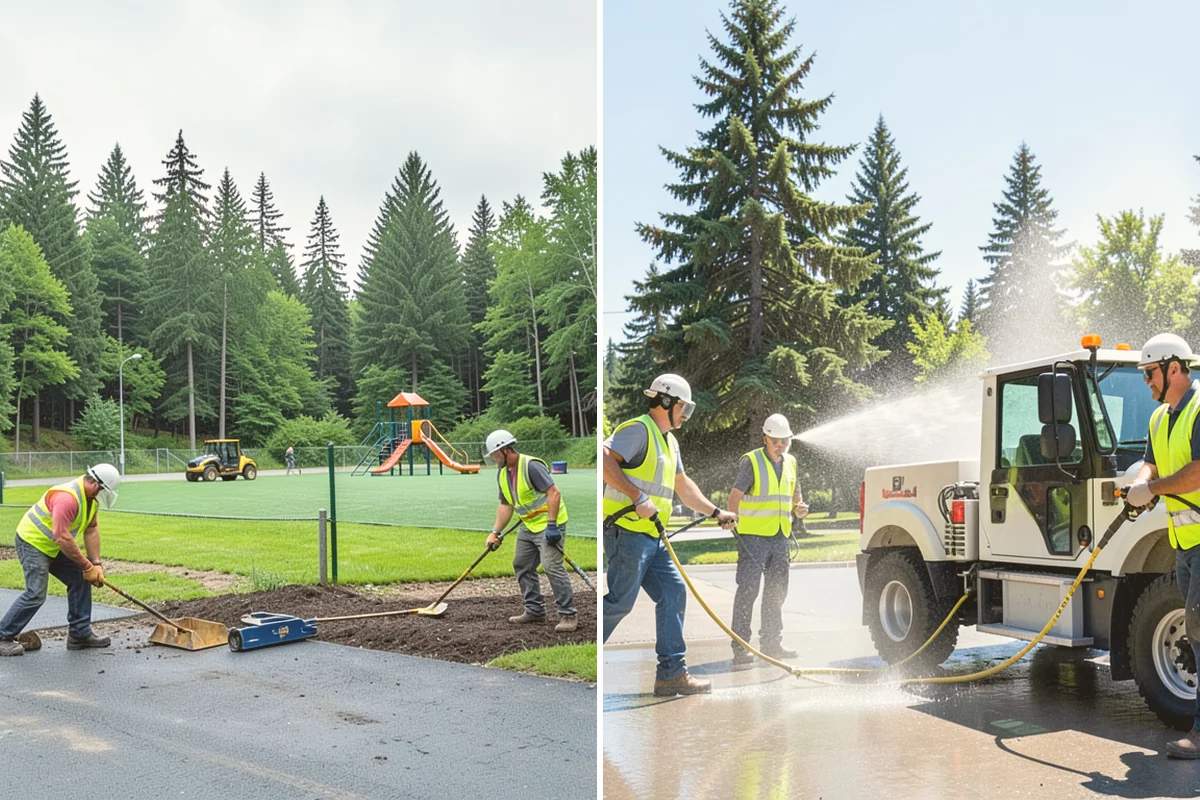 Right-of-Way Vegetation Removal in Eatonville, Pierce County, WA - Confirm right-of-way limits with agency survey data and mark boundaries
