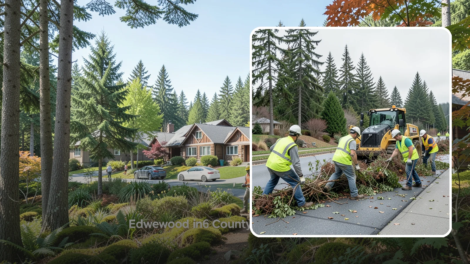 Right-of-Way Vegetation Removal in Edgewood, Pierce County, WA - Comprehensive vegetation removal that restores full right-of-way function where growth has overtaken the public easement.