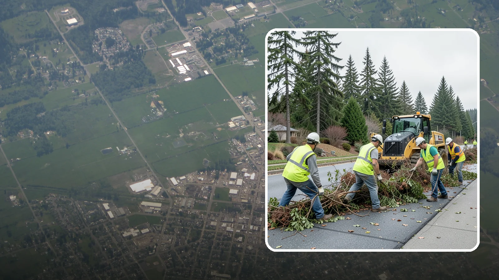 Right-of-Way Vegetation Removal in Enumclaw, King County, WA - Comprehensive vegetation removal that restores full right-of-way function where growth has overtaken the public easement.