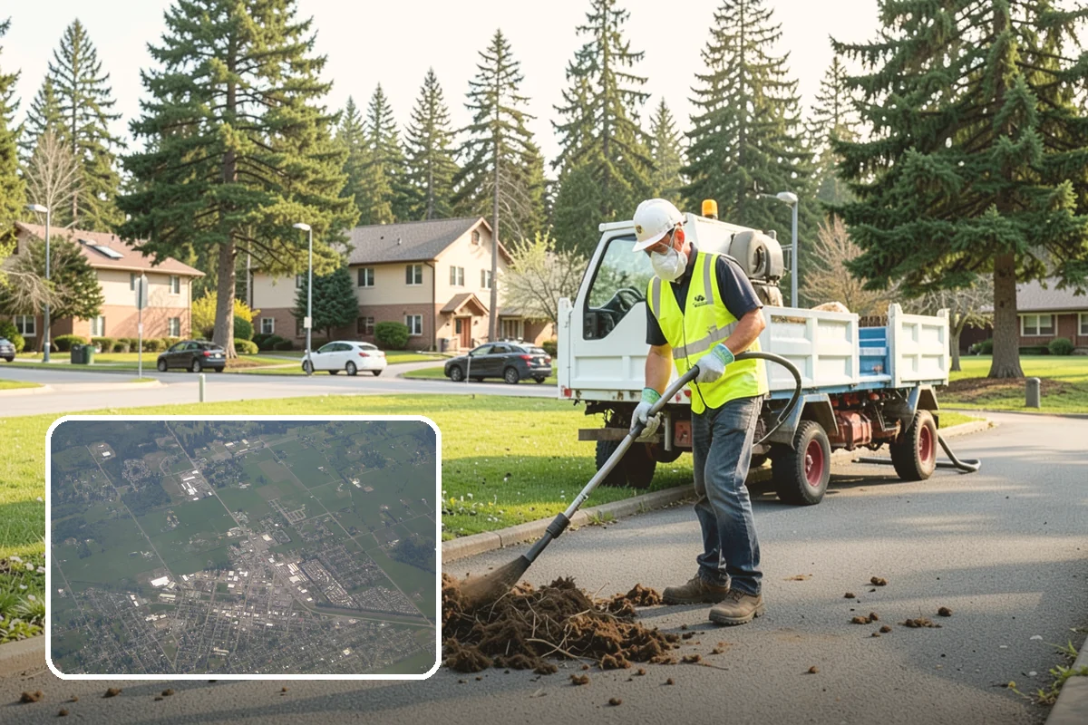 Right-of-Way Vegetation Removal in Enumclaw, King County, WA - Recovers encroached easement width for capital and enforcement needs