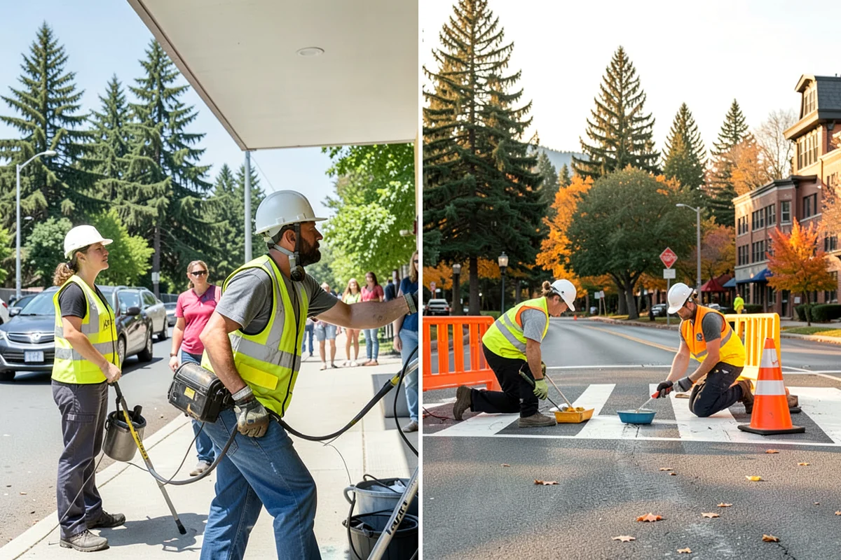 Right-of-Way Vegetation Removal in Everett, Snohomish County, WA - Confirm right-of-way limits with agency survey data and mark boundaries