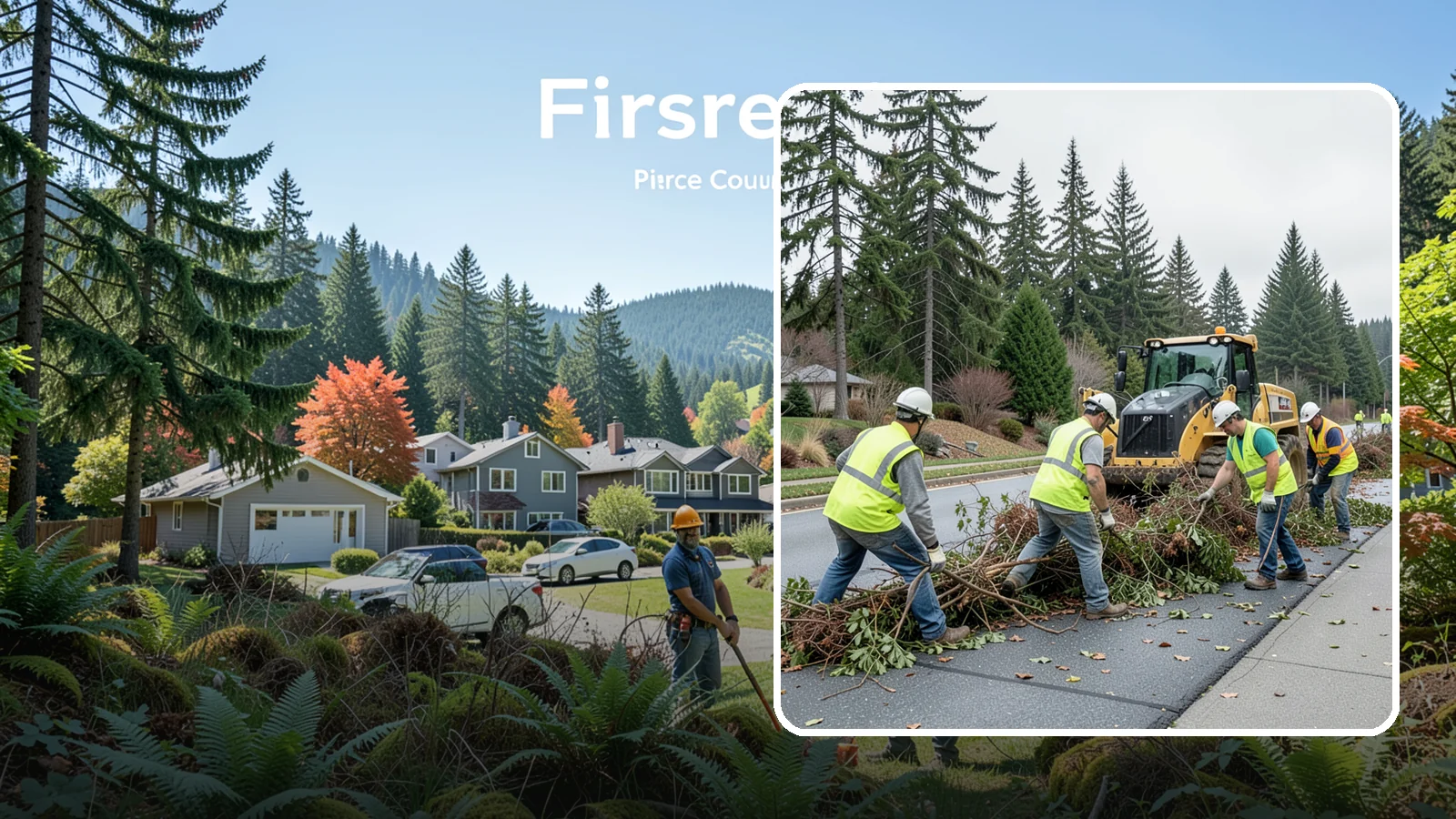 Right-of-Way Vegetation Removal in Fircrest, Pierce County, WA - Comprehensive vegetation removal that restores full right-of-way function where growth has overtaken the public easement.