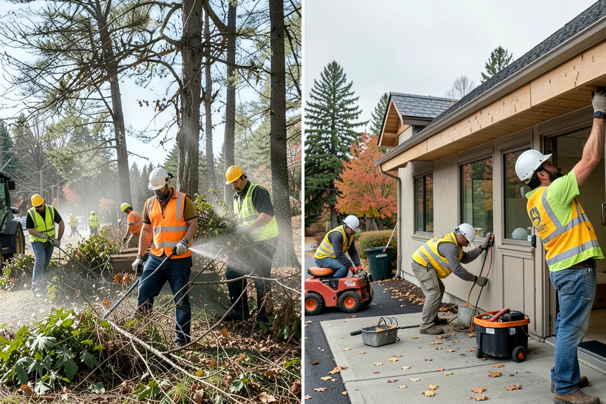 Right-of-Way Vegetation Removal in Fircrest, Pierce County, WA - Confirm right-of-way limits with agency survey data and mark boundaries
