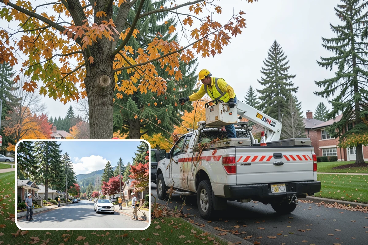 Right-of-Way Vegetation Removal in Hunts Point, King County, WA - Recovers encroached easement width for capital and enforcement needs