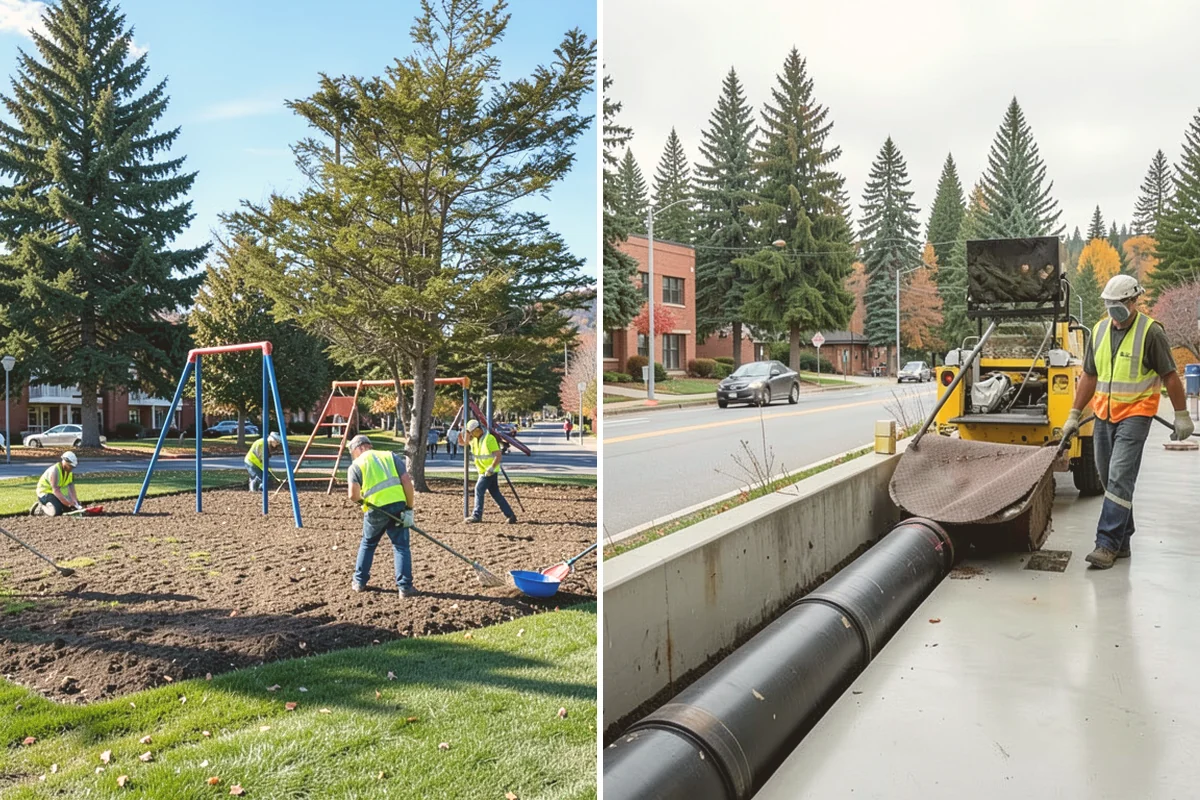 Right-of-Way Vegetation Removal in Kent, King County, WA - Confirm right-of-way limits with agency survey data and mark boundaries