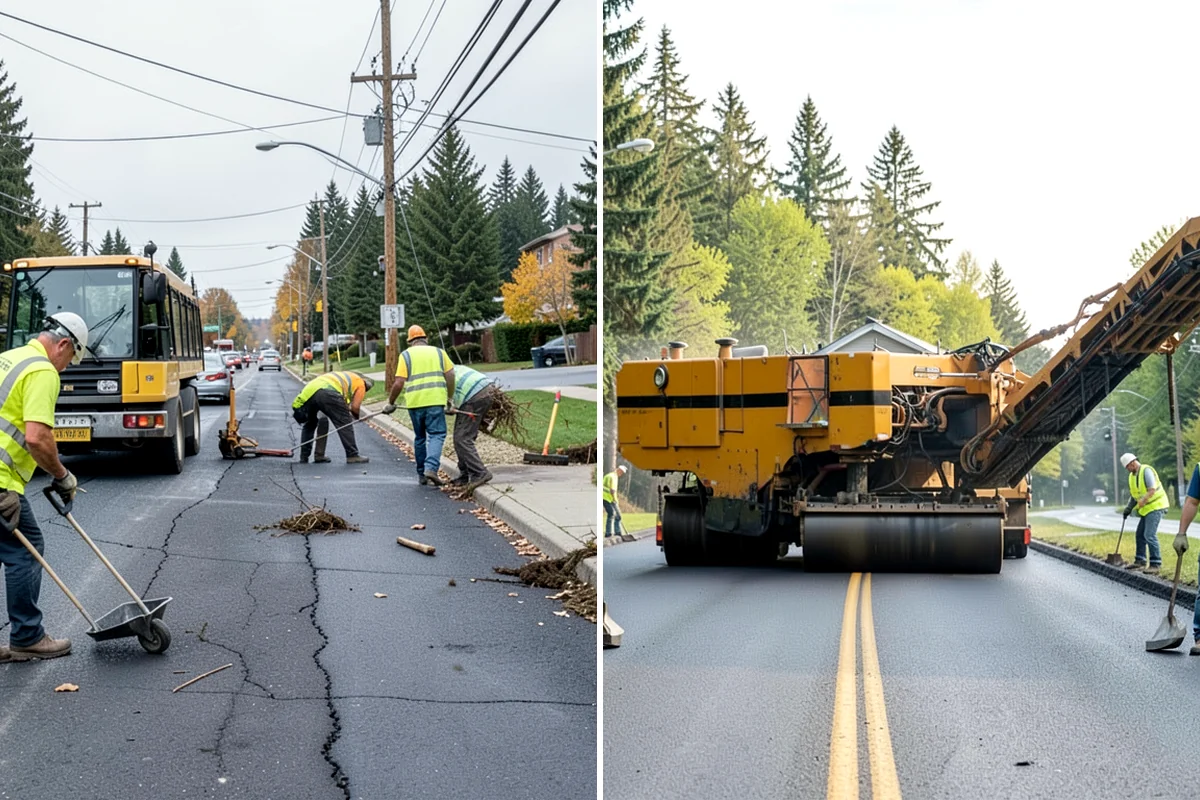 Right-of-Way Vegetation Removal in Lake Forest Park, King County, WA - Confirm right-of-way limits with agency survey data and mark boundaries