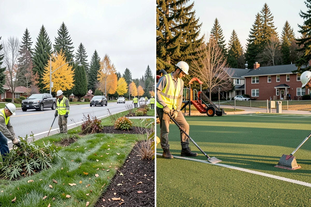 Right-of-Way Vegetation Removal in Lakewood, Pierce County, WA - Confirm right-of-way limits with agency survey data and mark boundaries