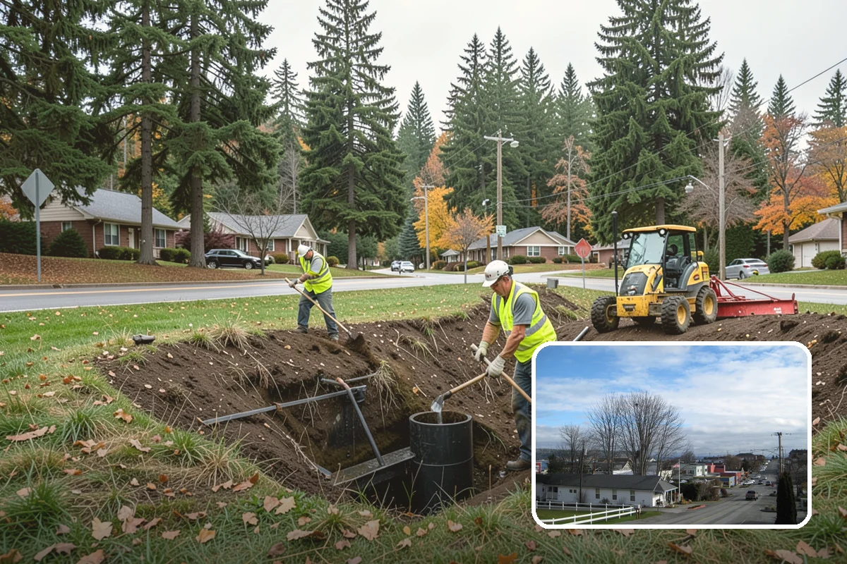 Right-of-Way Vegetation Removal in Langley, Island County, WA - Recovers encroached easement width for capital and enforcement needs