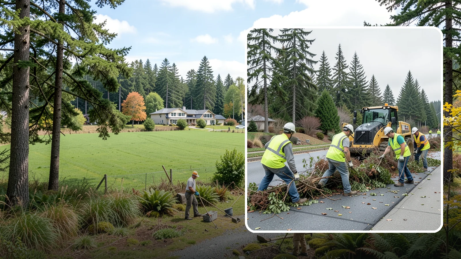Right-of-Way Vegetation Removal in Lyman, Skagit County, WA - Comprehensive vegetation removal that restores full right-of-way function where growth has overtaken the public easement.