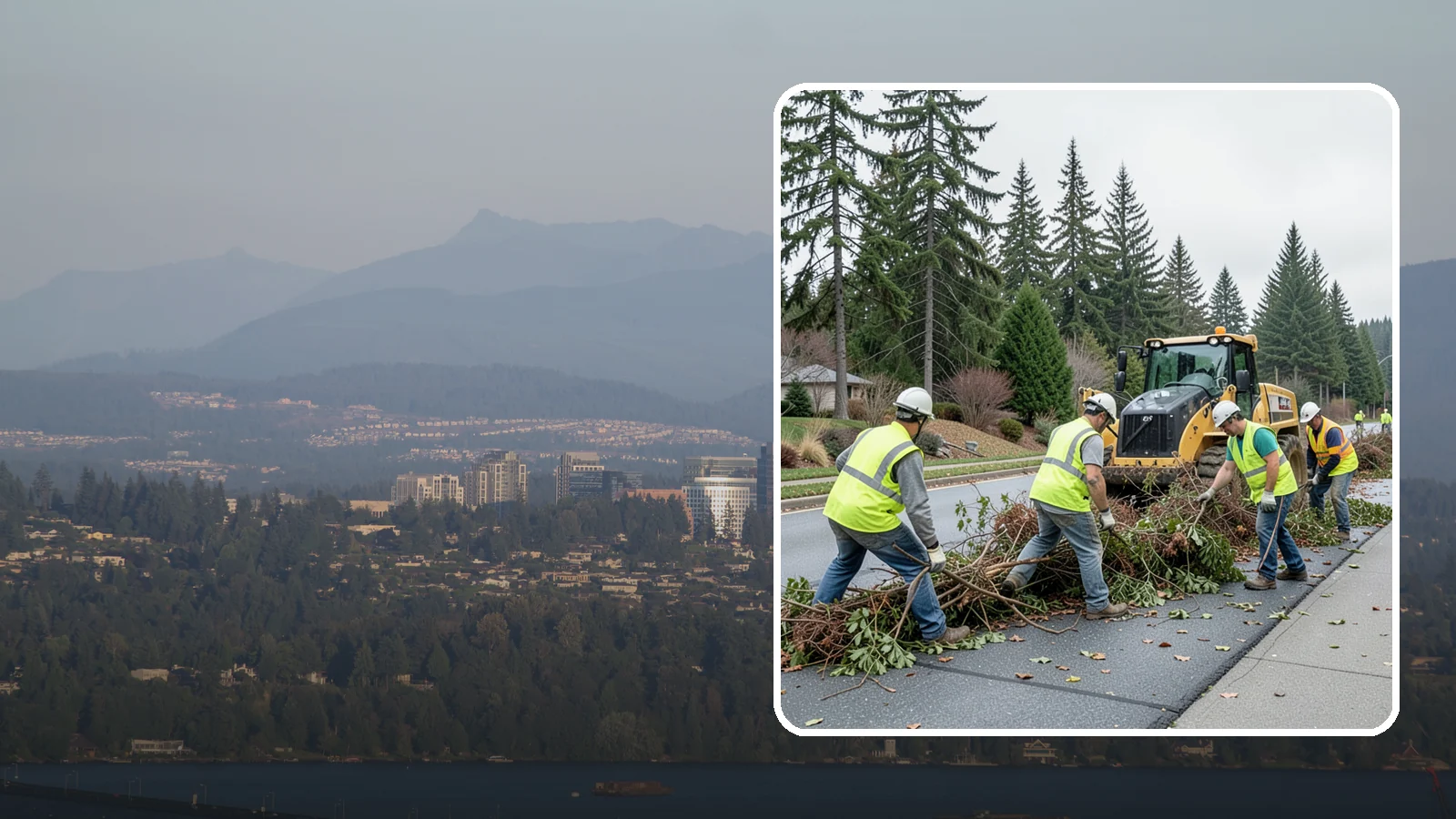 Right-of-Way Vegetation Removal in Medina, King County, WA - Comprehensive vegetation removal that restores full right-of-way function where growth has overtaken the public easement.