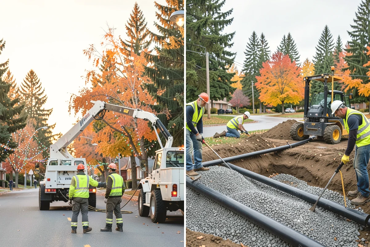 Right-of-Way Vegetation Removal in Mercer Island, King County, WA - Confirm right-of-way limits with agency survey data and mark boundaries