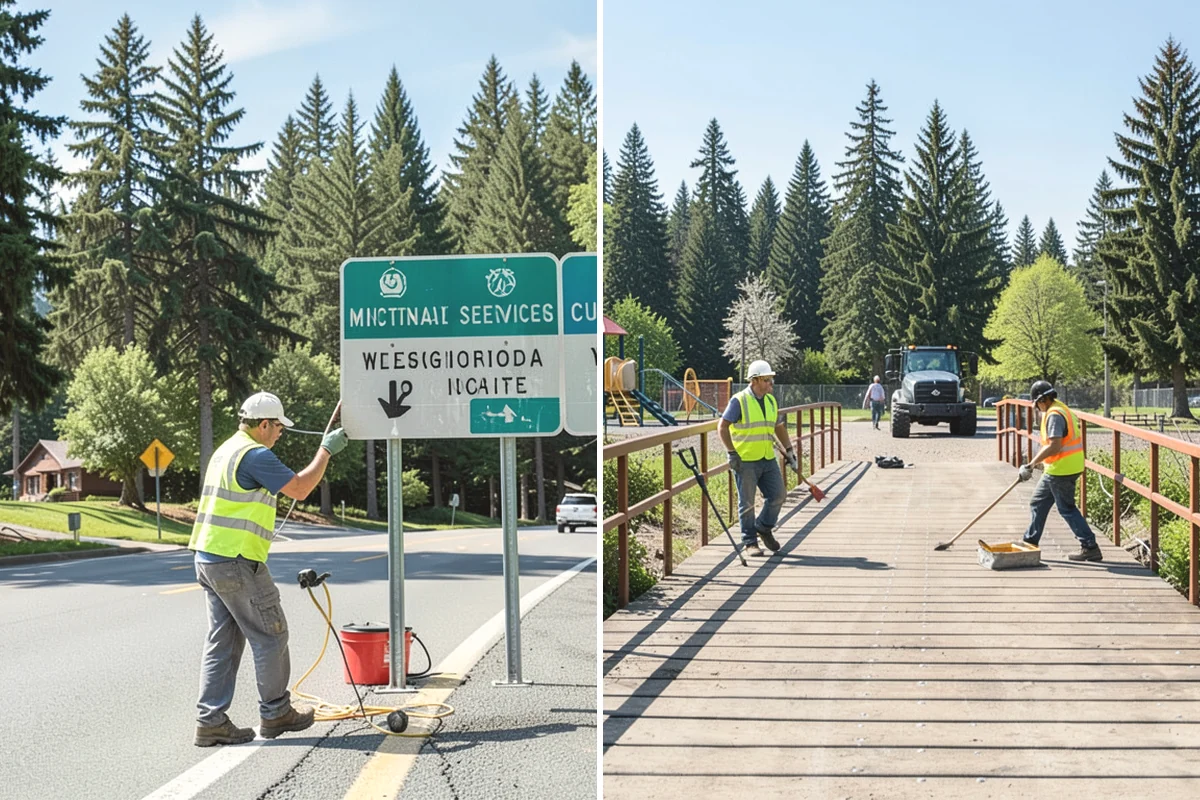 Right-of-Way Vegetation Removal in Mill Creek, Snohomish County, WA - Confirm right-of-way limits with agency survey data and mark boundaries
