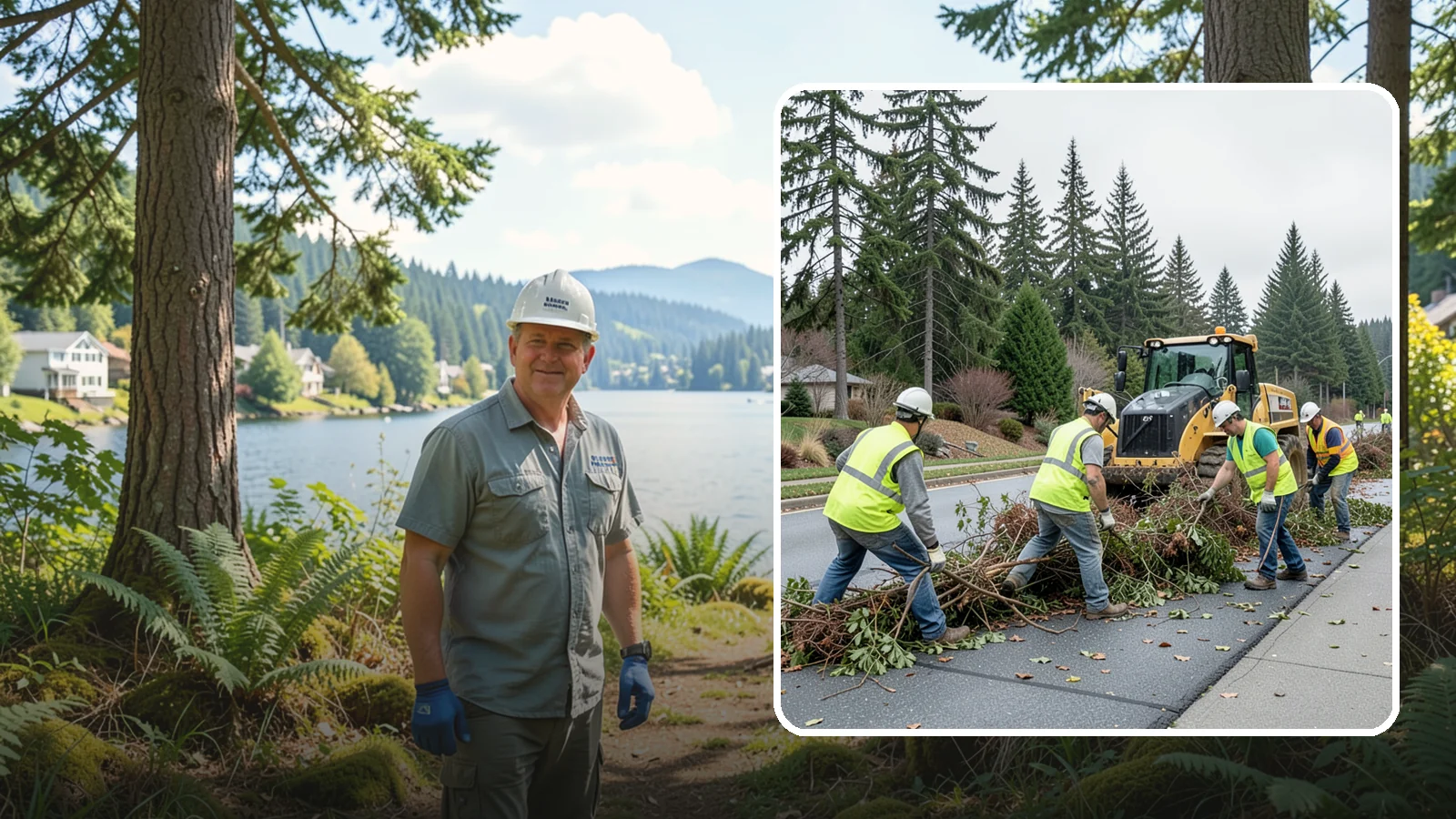 Right-of-Way Vegetation Removal in Milton, King County, WA - Comprehensive vegetation removal that restores full right-of-way function where growth has overtaken the public easement.