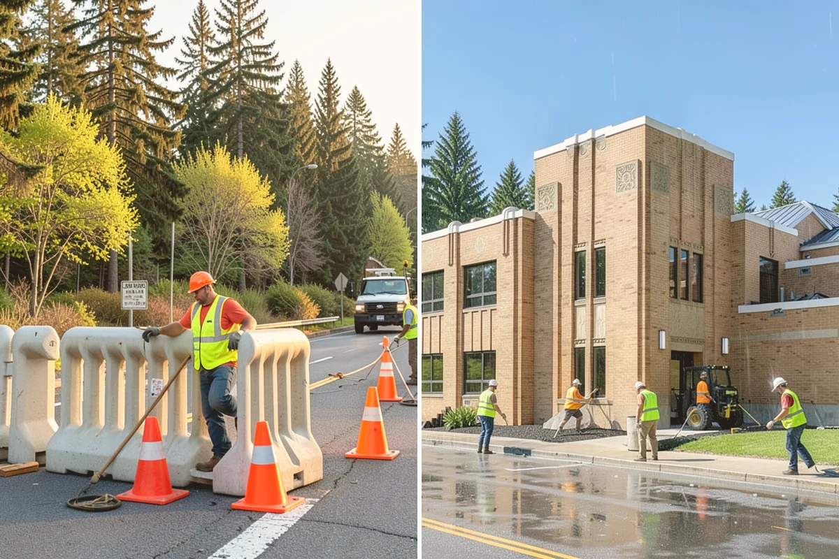 Right-of-Way Vegetation Removal in Milton, King County, WA - Confirm right-of-way limits with agency survey data and mark boundaries
