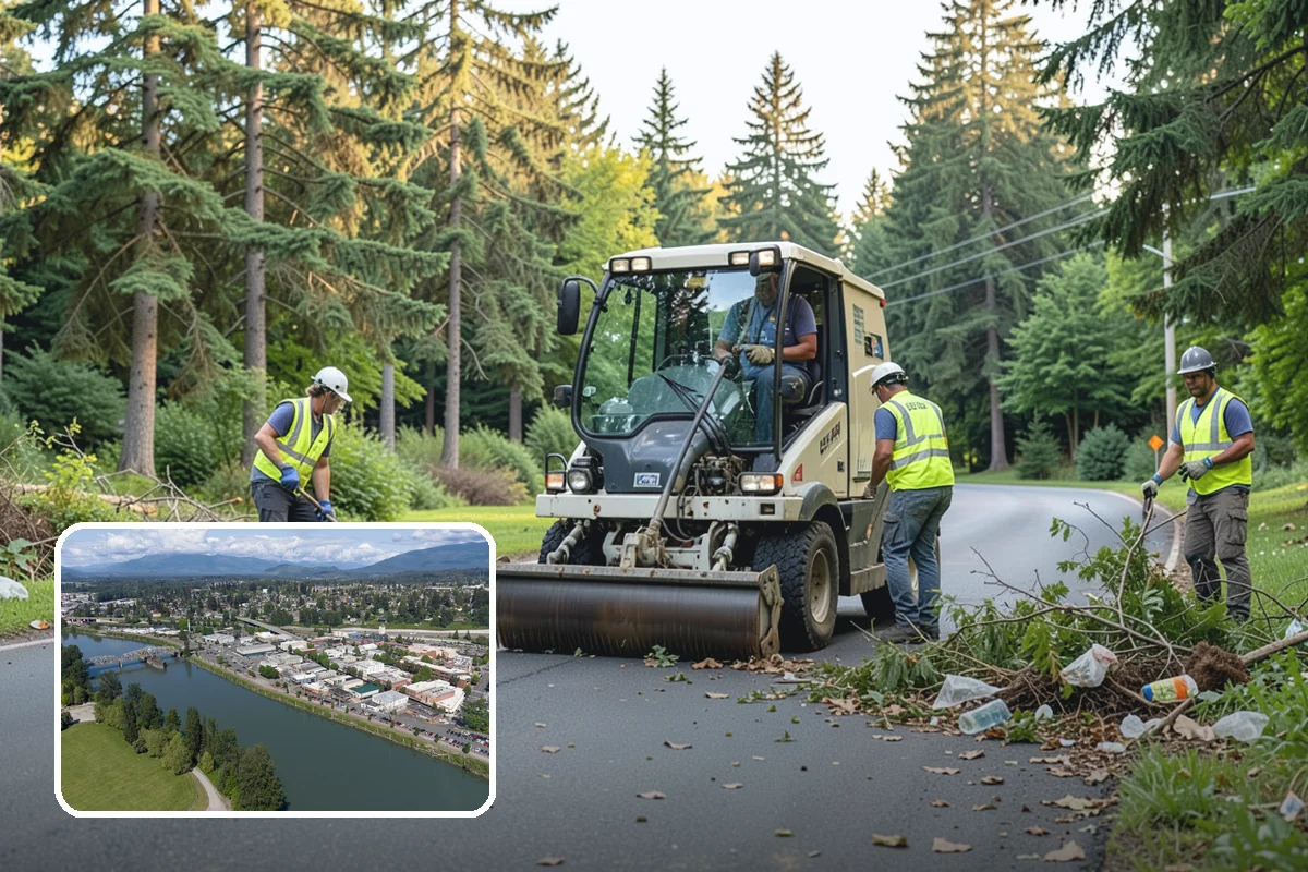 Right-of-Way Vegetation Removal in Mount Vernon, Skagit County, WA - Recovers encroached easement width for capital and enforcement needs