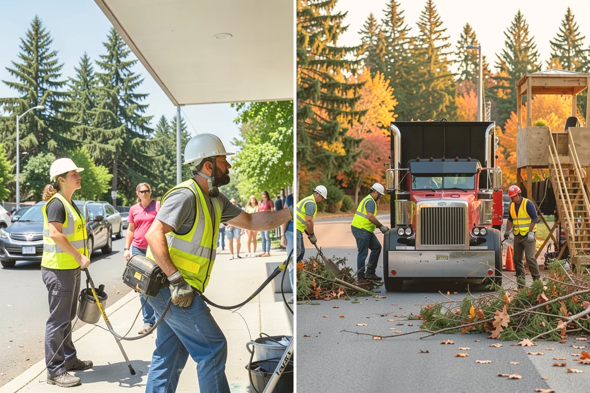 Right-of-Way Vegetation Removal in Mount Vernon, Skagit County, WA - Confirm right-of-way limits with agency survey data and mark boundaries