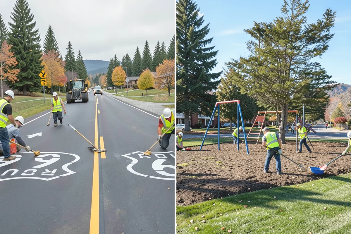 Right-of-Way Vegetation Removal in Mountlake Terrace, Snohomish County, WA - Confirm right-of-way limits with agency survey data and mark boundaries