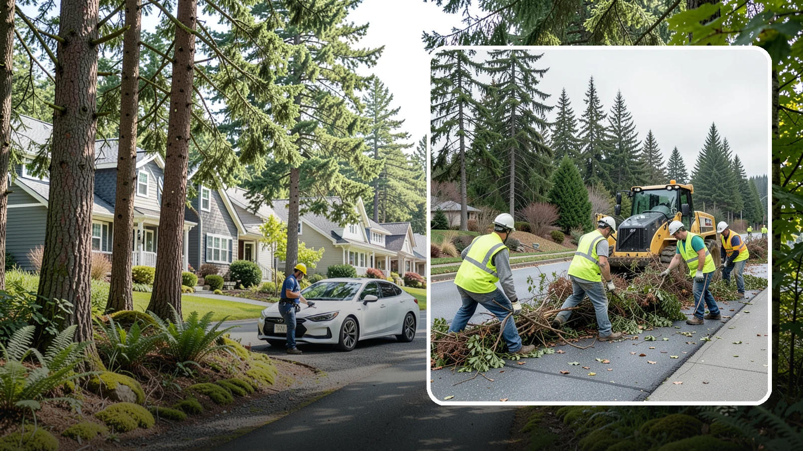 Right-of-Way Vegetation Removal in Normandy Park, King County, WA - Comprehensive vegetation removal that restores full right-of-way function where growth has overtaken the public easement.