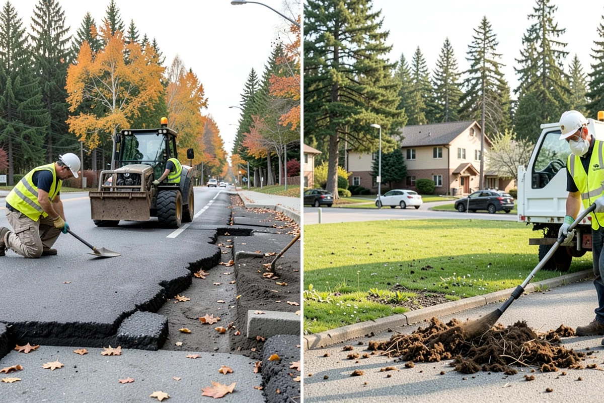 Right-of-Way Vegetation Removal in Normandy Park, King County, WA - Confirm right-of-way limits with agency survey data and mark boundaries