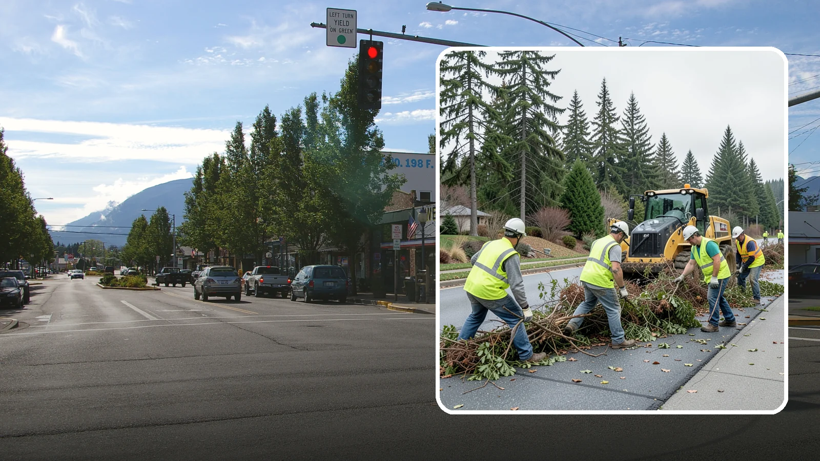Right-of-Way Vegetation Removal in North Bend, King County, WA - Comprehensive vegetation removal that restores full right-of-way function where growth has overtaken the public easement.