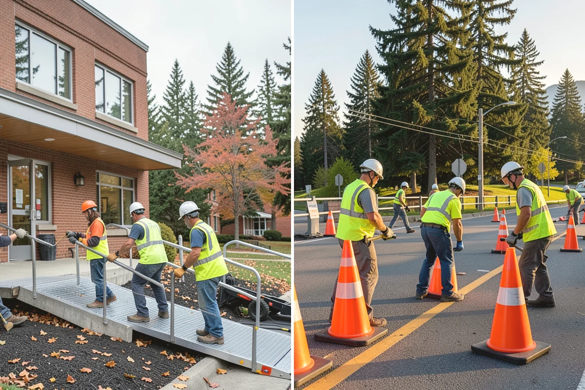 Right-of-Way Vegetation Removal in North Bend, King County, WA - Confirm right-of-way limits with agency survey data and mark boundaries