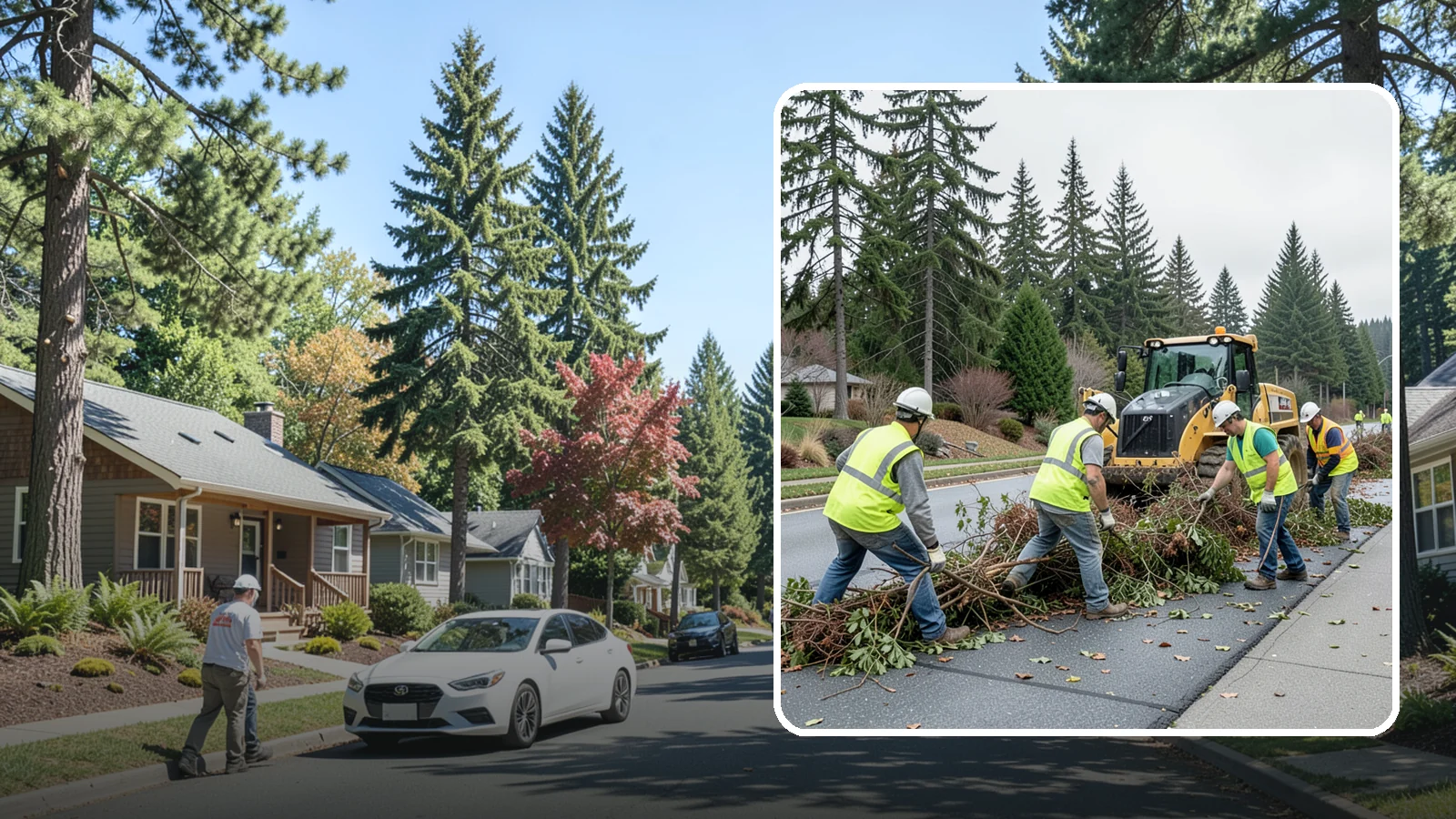 Right-of-Way Vegetation Removal in Orting, Pierce County, WA - Comprehensive vegetation removal that restores full right-of-way function where growth has overtaken the public easement.