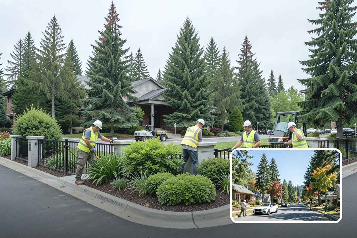 Right-of-Way Vegetation Removal in Orting, Pierce County, WA - Recovers encroached easement width for capital and enforcement needs