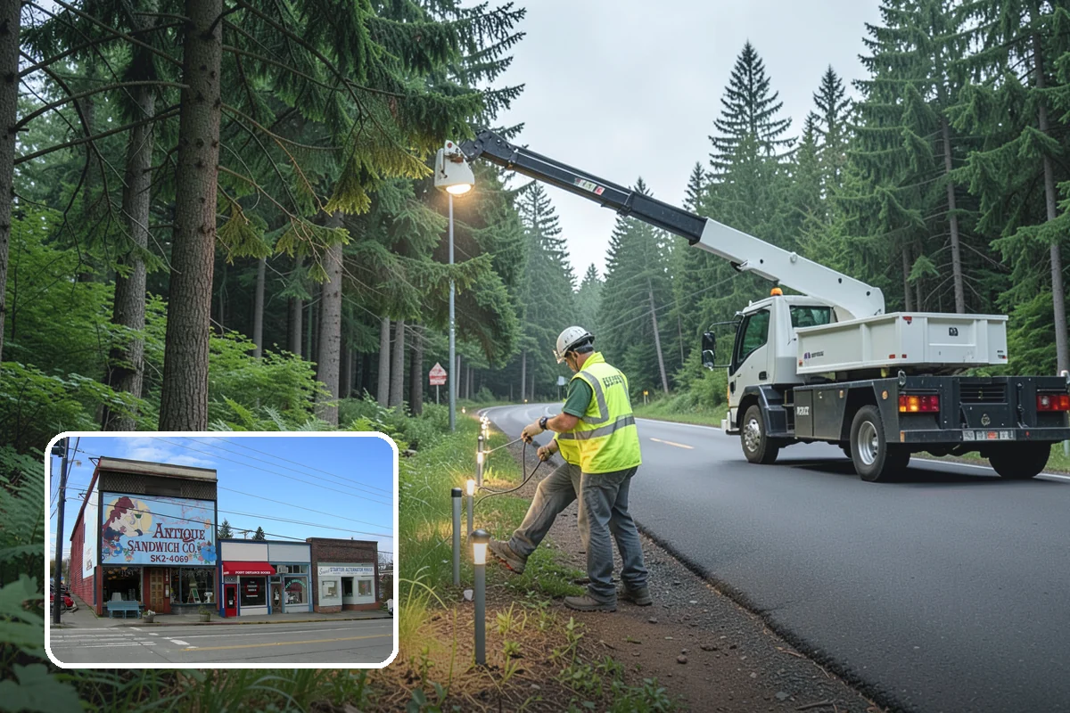 Right-of-Way Vegetation Removal in Ruston, Pierce County, WA - Recovers encroached easement width for capital and enforcement needs