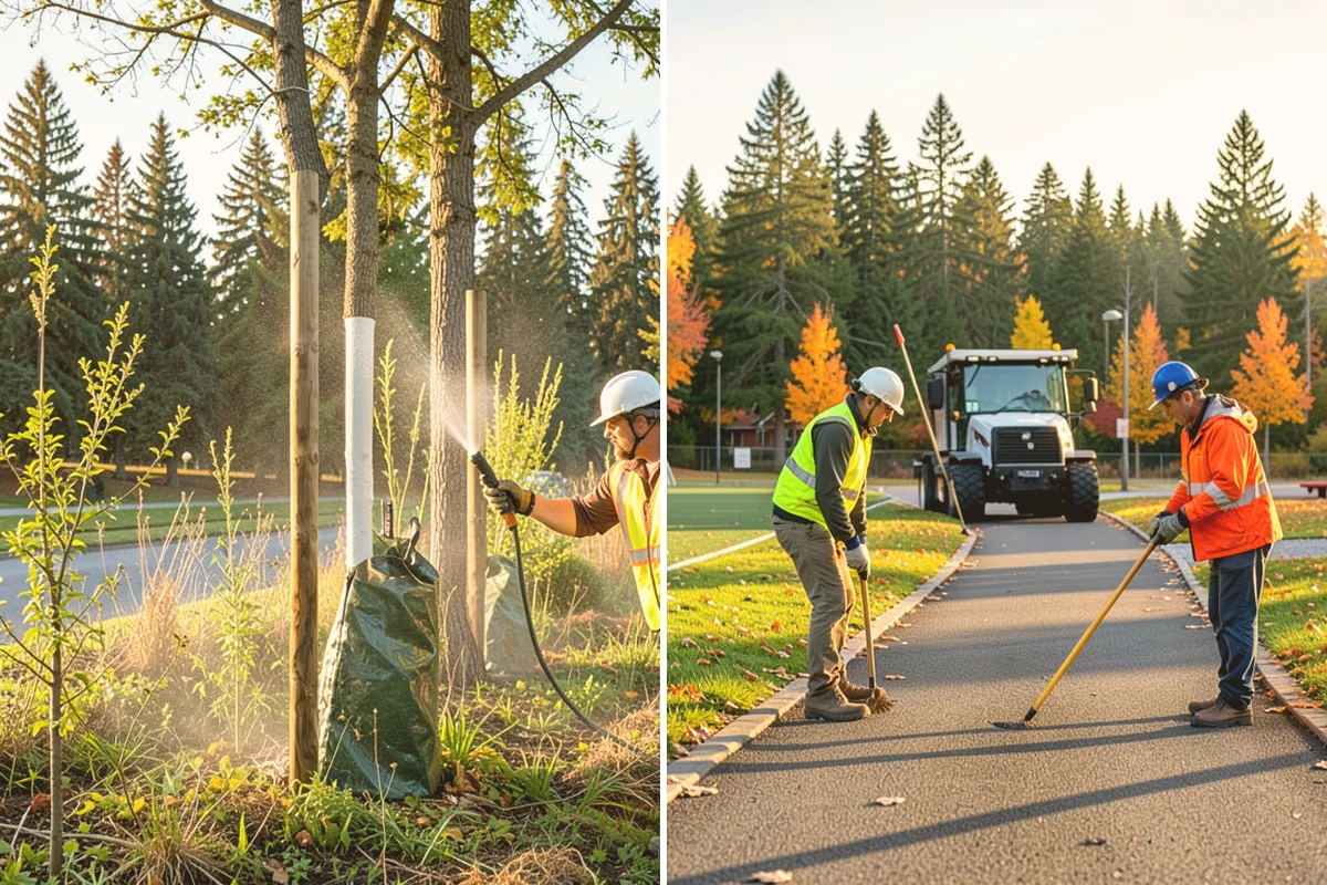 Right-of-Way Vegetation Removal in Sammamish, King County, WA - Confirm right-of-way limits with agency survey data and mark boundaries