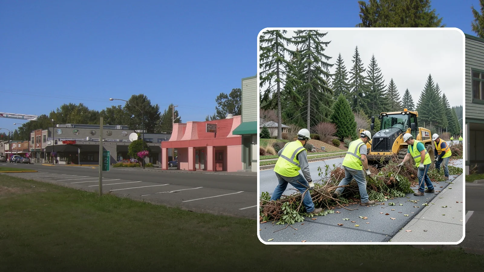 Right-of-Way Vegetation Removal in Snoqualmie, King County, WA - Comprehensive vegetation removal that restores full right-of-way function where growth has overtaken the public easement.