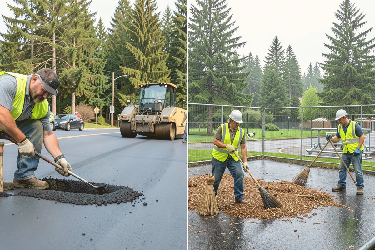 Right-of-Way Vegetation Removal in Stanwood, Snohomish County, WA - Confirm right-of-way limits with agency survey data and mark boundaries