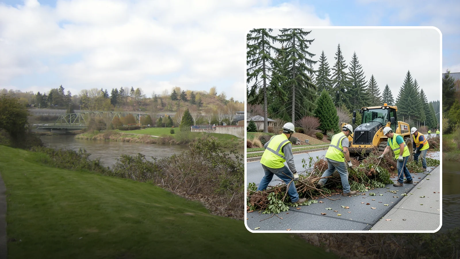 Right-of-Way Vegetation Removal in Tukwila, King County, WA - Comprehensive vegetation removal that restores full right-of-way function where growth has overtaken the public easement.
