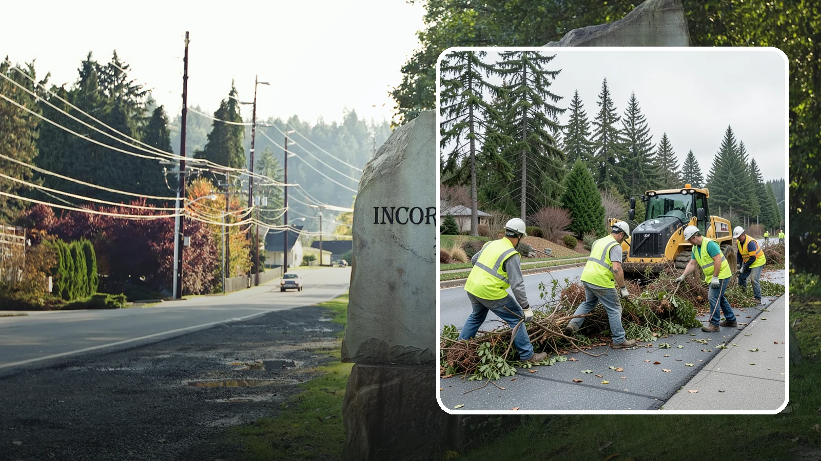 Right-of-Way Vegetation Removal in Wilkeson, Pierce County, WA - Comprehensive vegetation removal that restores full right-of-way function where growth has overtaken the public easement.