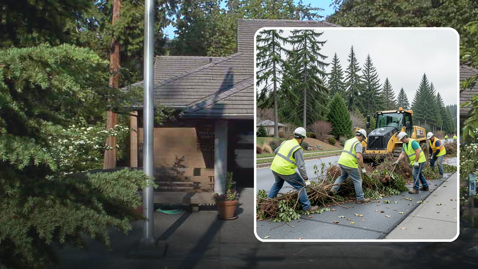Right-of-Way Vegetation Removal in Yarrow Point, King County, WA - Comprehensive vegetation removal that restores full right-of-way function where growth has overtaken the public easement.