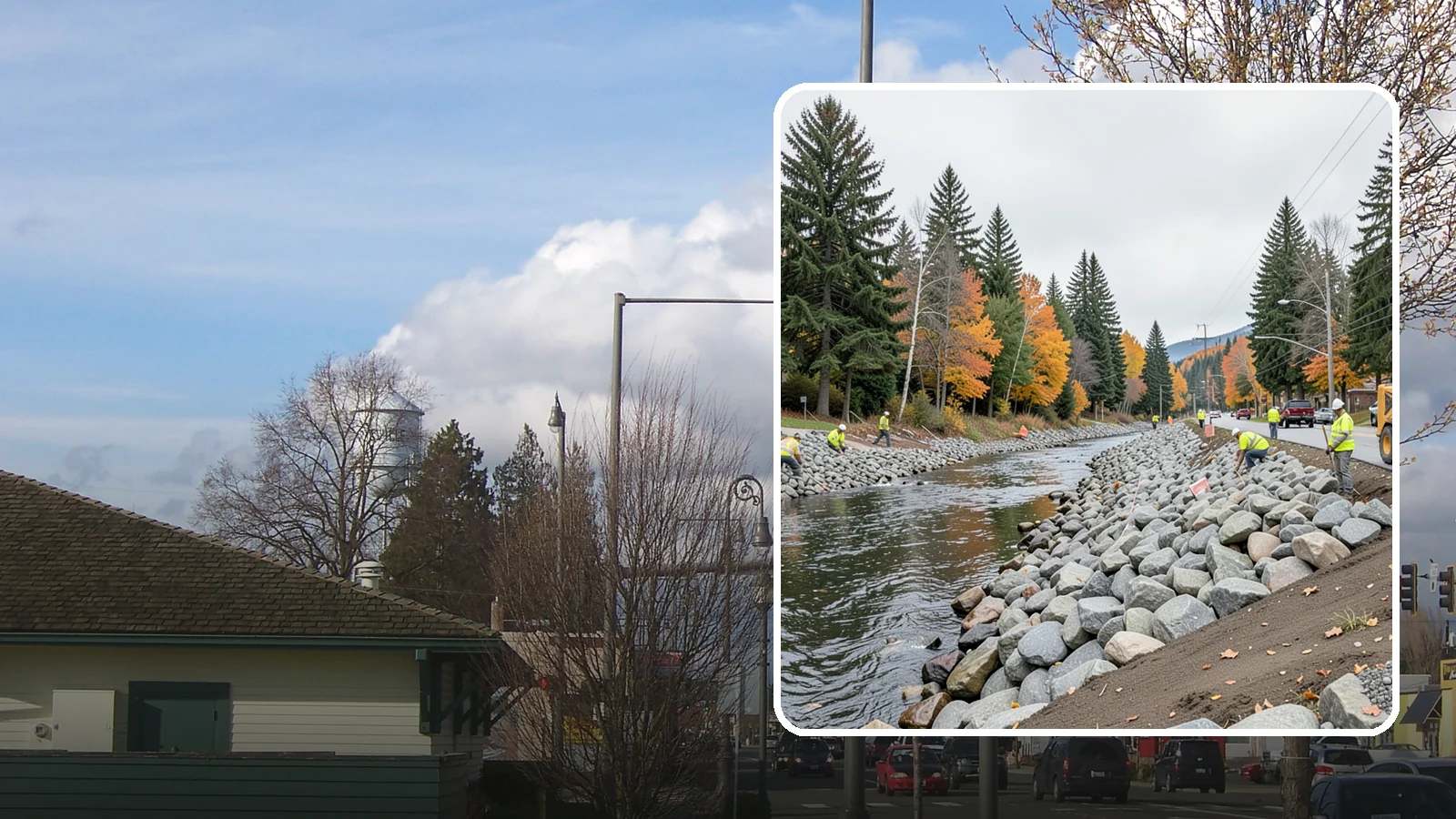 Riprap Installation in Marysville, Snohomish County, WA - Riprap installation that armors banks, outfalls, and slopes against erosion and scour from high flows.