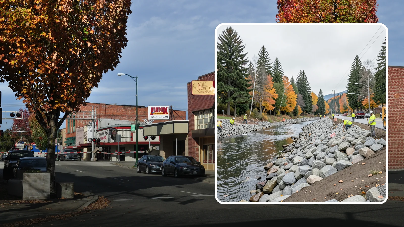 Riprap Installation in Puyallup, Pierce County, WA - Riprap installation that armors banks, outfalls, and slopes against erosion and scour from high flows.