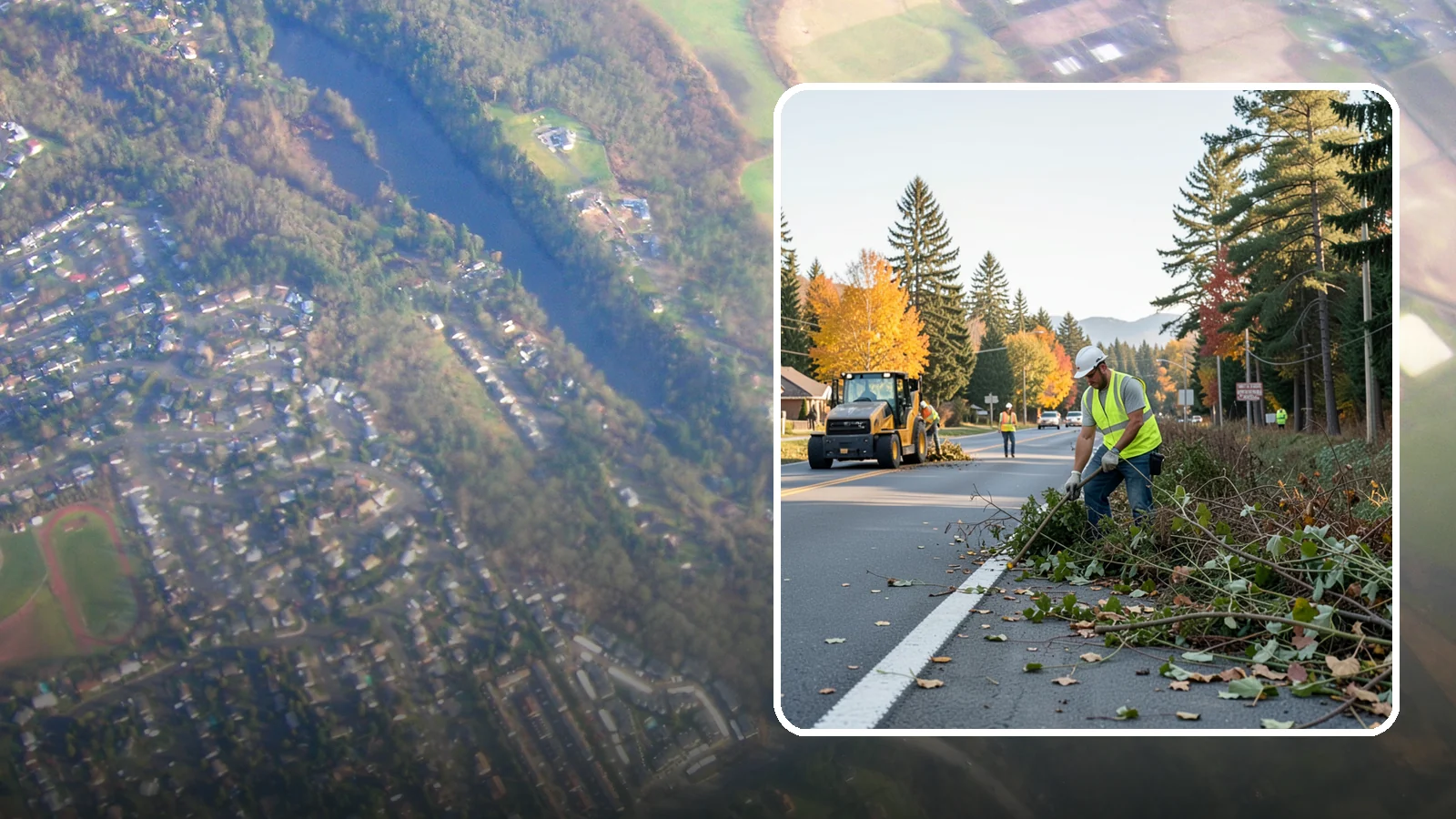 Roadside Brush Clearing in Algona, King County, WA - Mechanical and hand brush clearing that reclaims overgrown right-of-way width and restores clear zones along municipal roads.