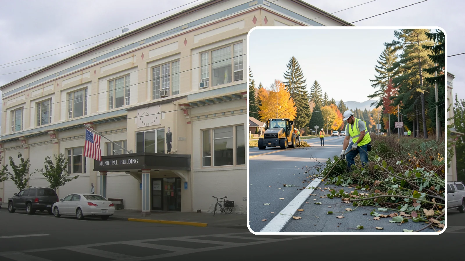 Roadside Brush Clearing in Anacortes, Skagit County, WA - Mechanical and hand brush clearing that reclaims overgrown right-of-way width and restores clear zones along municipal roads.