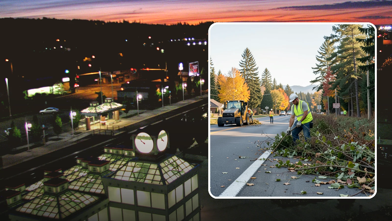 Roadside Brush Clearing in Auburn, King County, WA - Mechanical and hand brush clearing that reclaims overgrown right-of-way width and restores clear zones along municipal roads.