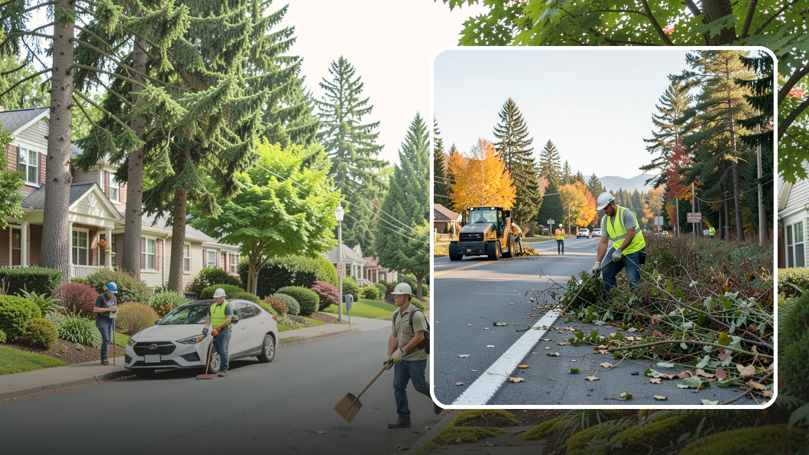 Roadside Brush Clearing in Beaux Arts Village, King County, WA - Mechanical and hand brush clearing that reclaims overgrown right-of-way width and restores clear zones along municipal roads.
