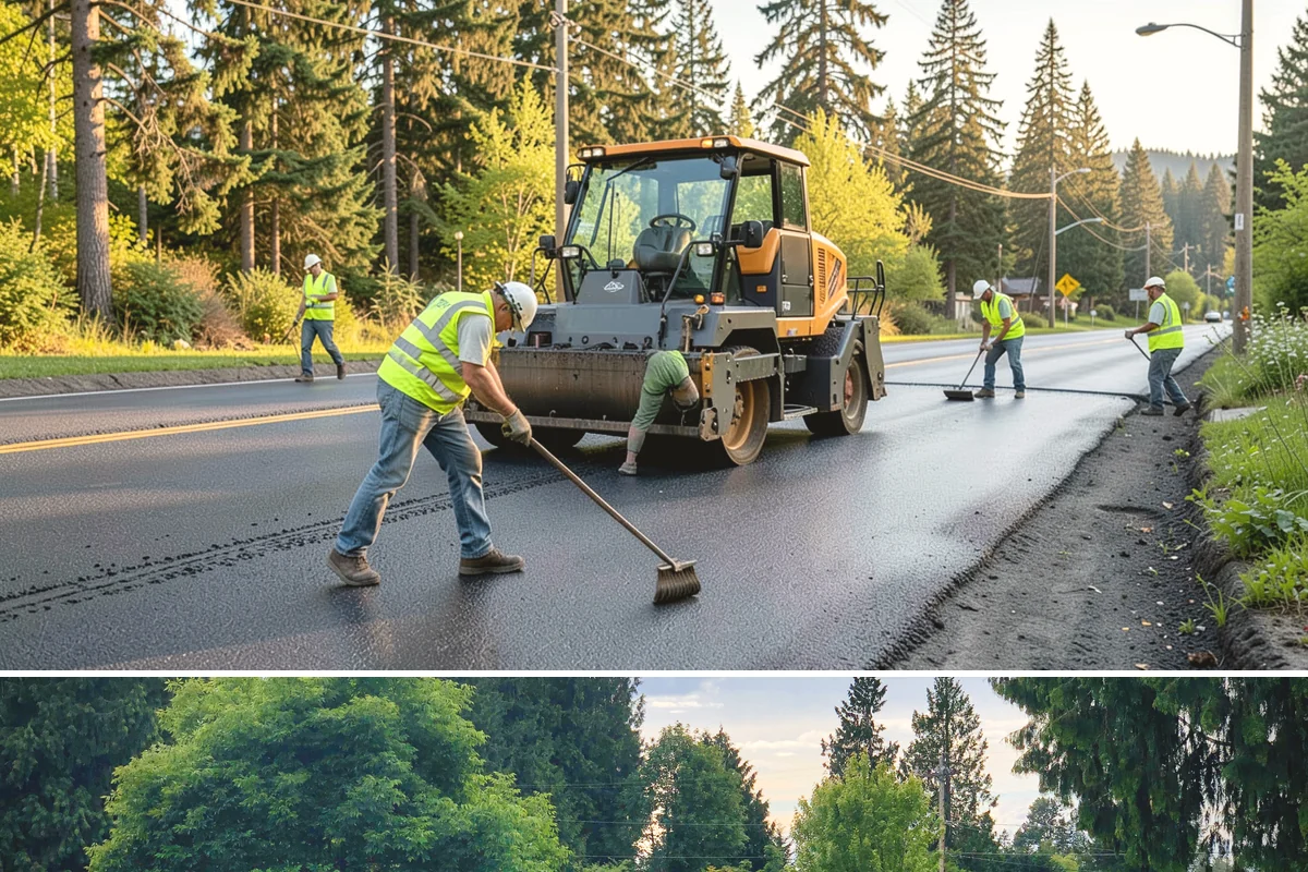 Roadside Brush Clearing in Bonney Lake, Pierce County, WA - Brush clearing runs efficiently in late summer and fall when soils firm up, though winter dormant-season work improves visibility...