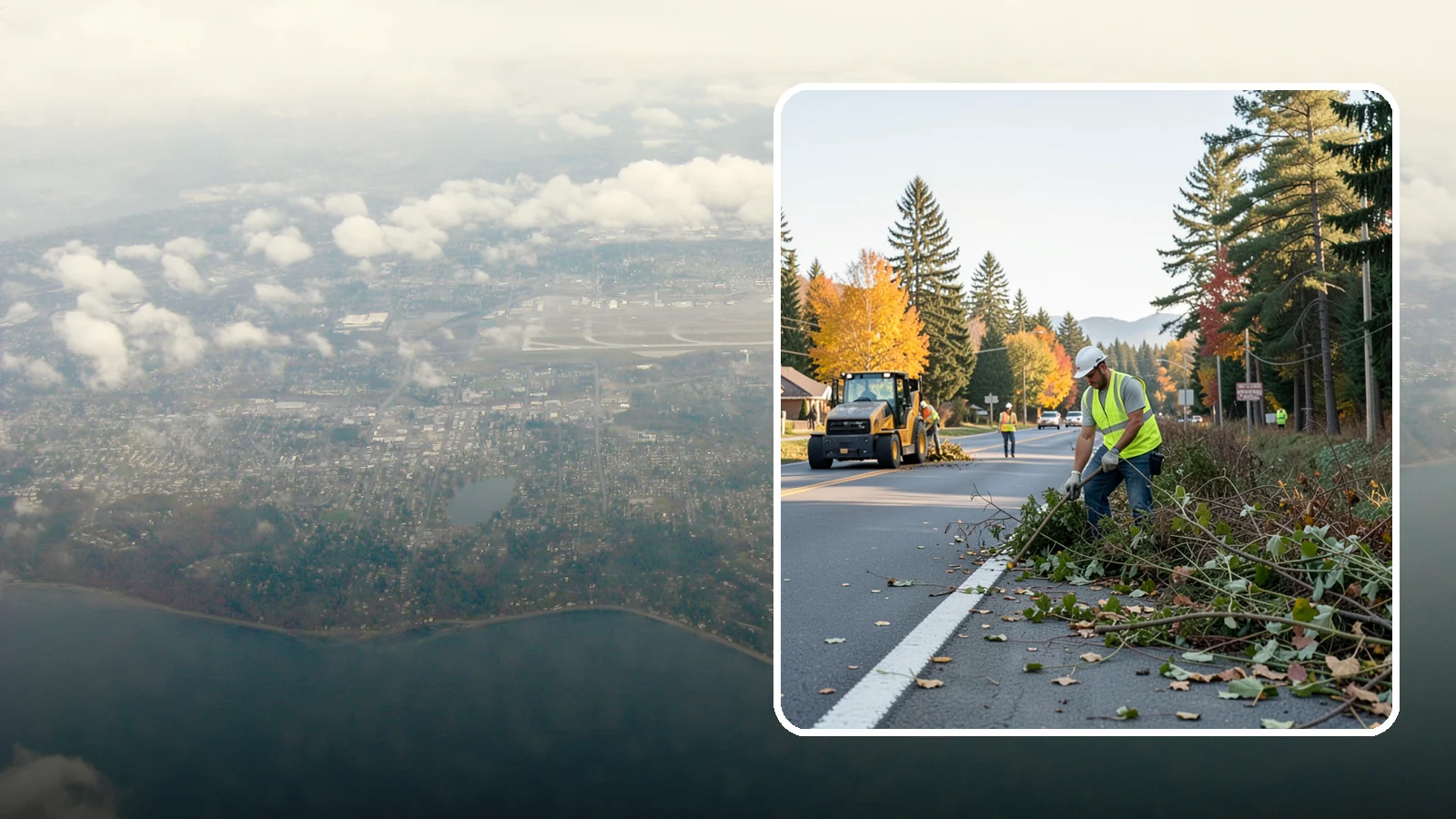Roadside Brush Clearing in Burien, King County, WA - Mechanical and hand brush clearing that reclaims overgrown right-of-way width and restores clear zones along municipal roads.